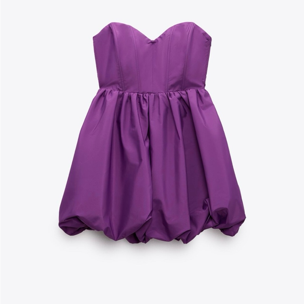 Zara voluminous mini dress - purple